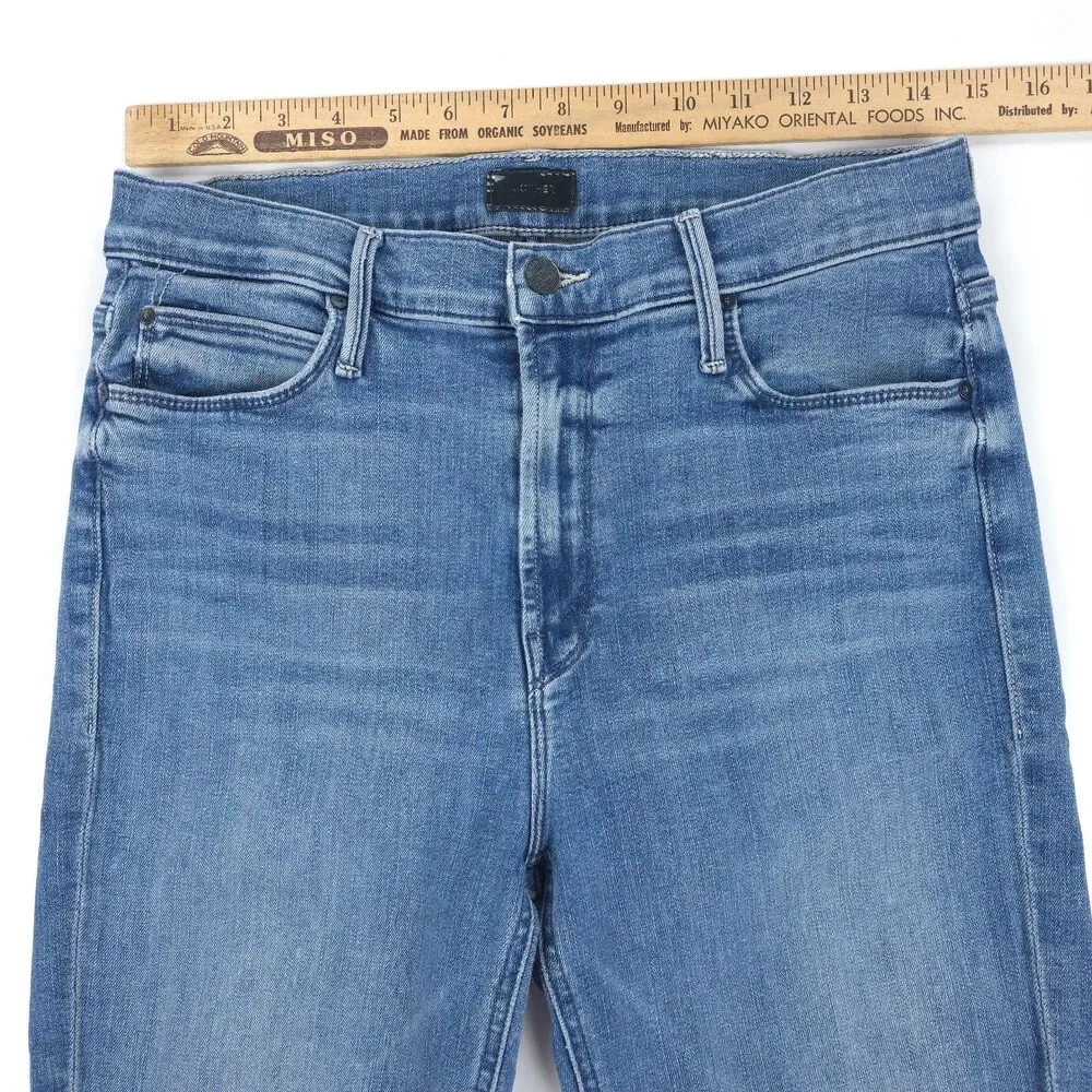 MOTHER The Mid Rise Dazzler Ankle Fray Jeans We The Animals 90s Clean Girl Y2k - Picture 3 of 11